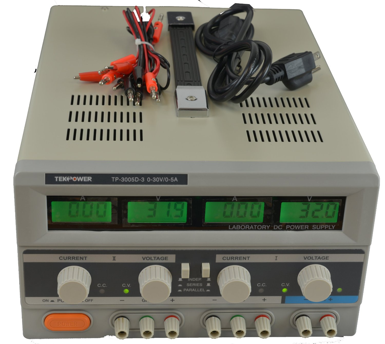 Tekpower TP3005D-3 Digital Variable Triple Outputs Linear-Type DC Power Supply 0-30 Volts @ 0-5 Amps