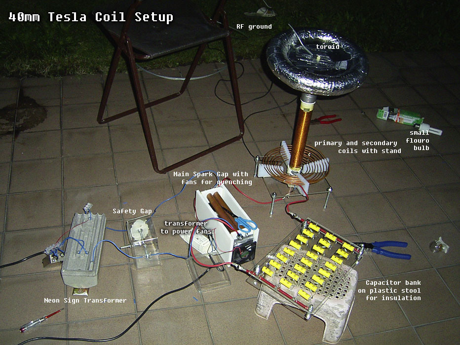 Tesla Coil with a Six-Pack Capacitor