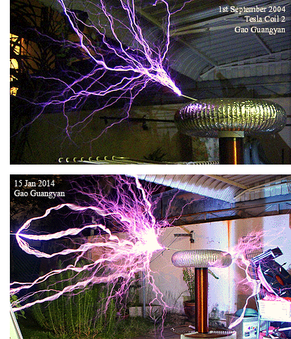 Tesla Coil 2 - Loneoceans Laboratories - ARSG 4.2kVA Telsa Coil